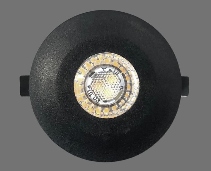 Sigtron LED Concealed button COB Light Round Black Body Warm White Light -1